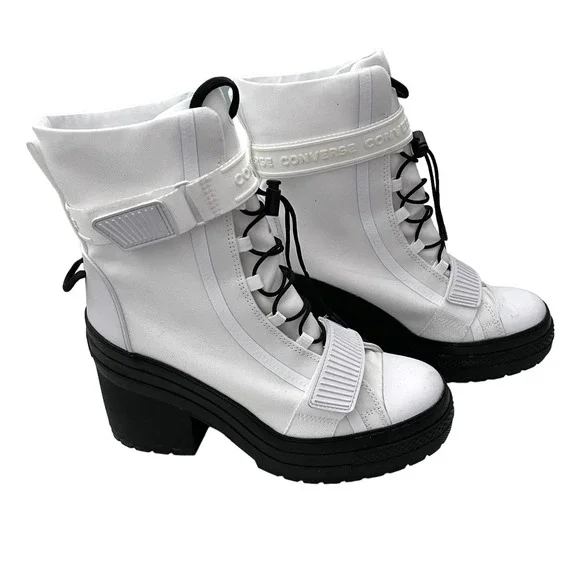 Converse Chuck Taylor All Star GR82 XX-HI High Heel Boots White/Black Size 8.5 - Picture 10 of 10